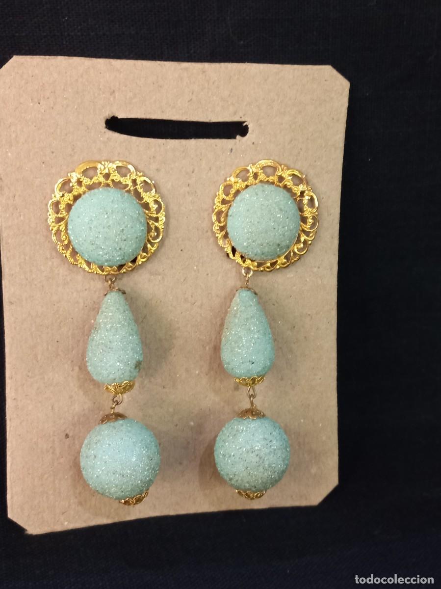 Joyeria: PENDIENTES (granizado celeste-mate) tres partes - Foto 1