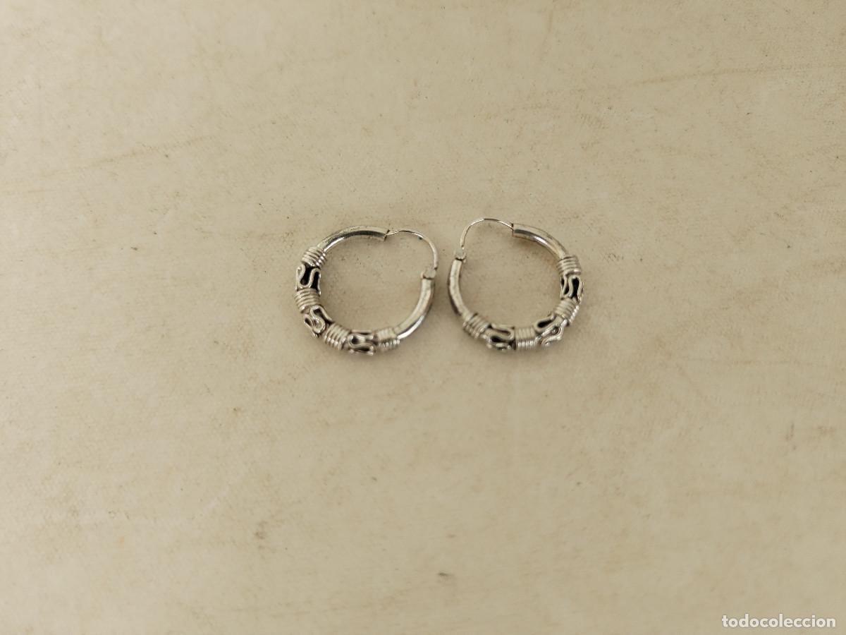Joyeria: pendientes plata con labrado - Foto 2