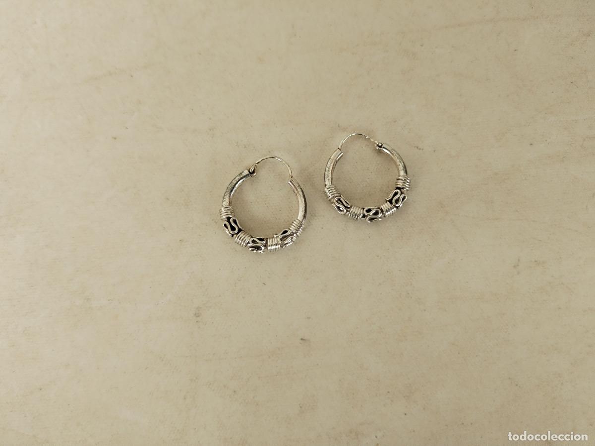 Joyeria: pendientes plata con labrado - Foto 1