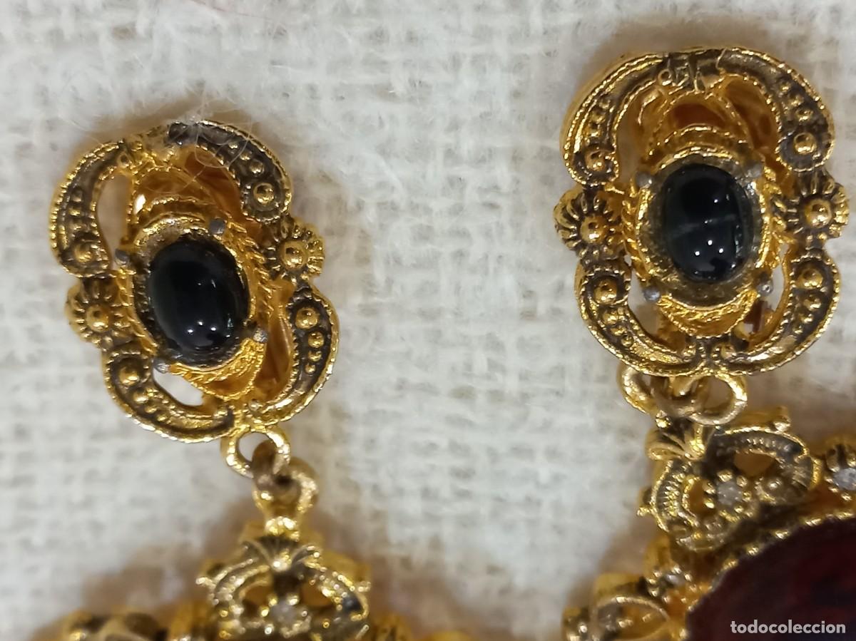 Joyeria: PENDIENTES-ISABELINOS (farolillo) labrado-&aacute;mbar - Foto 6