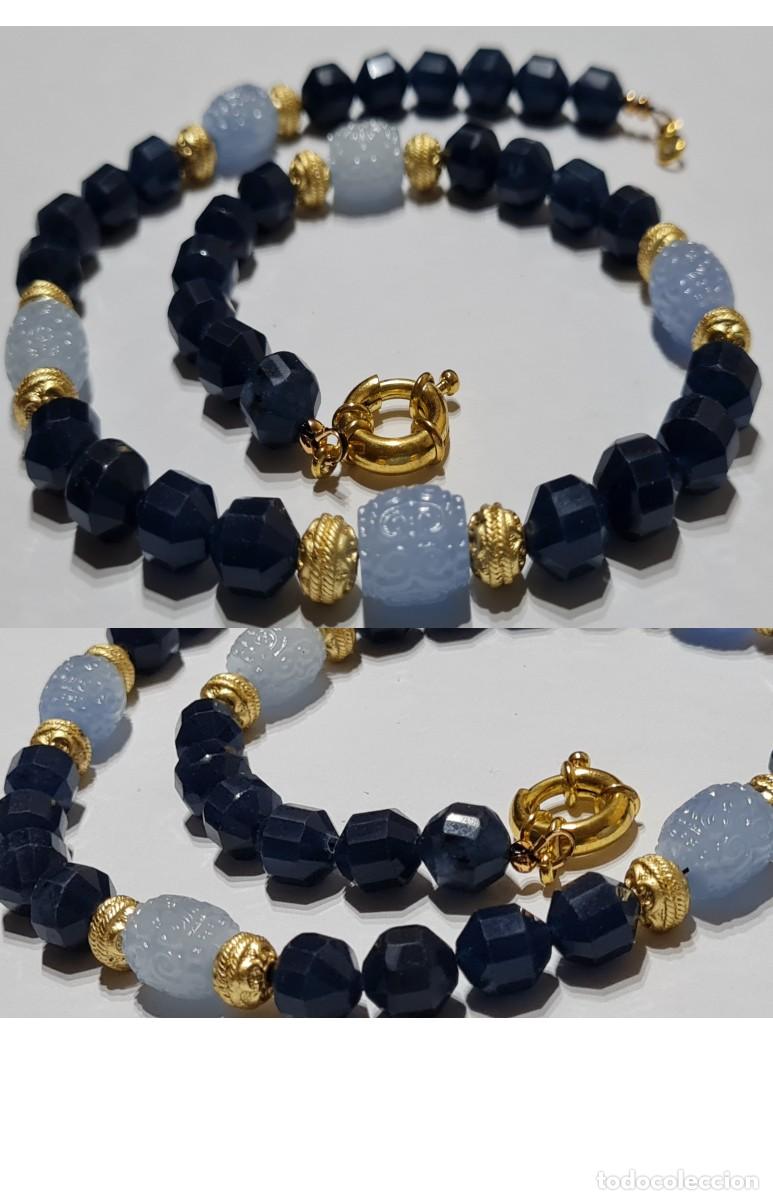 Schmuck: Espectacular collar con Aventurina azul