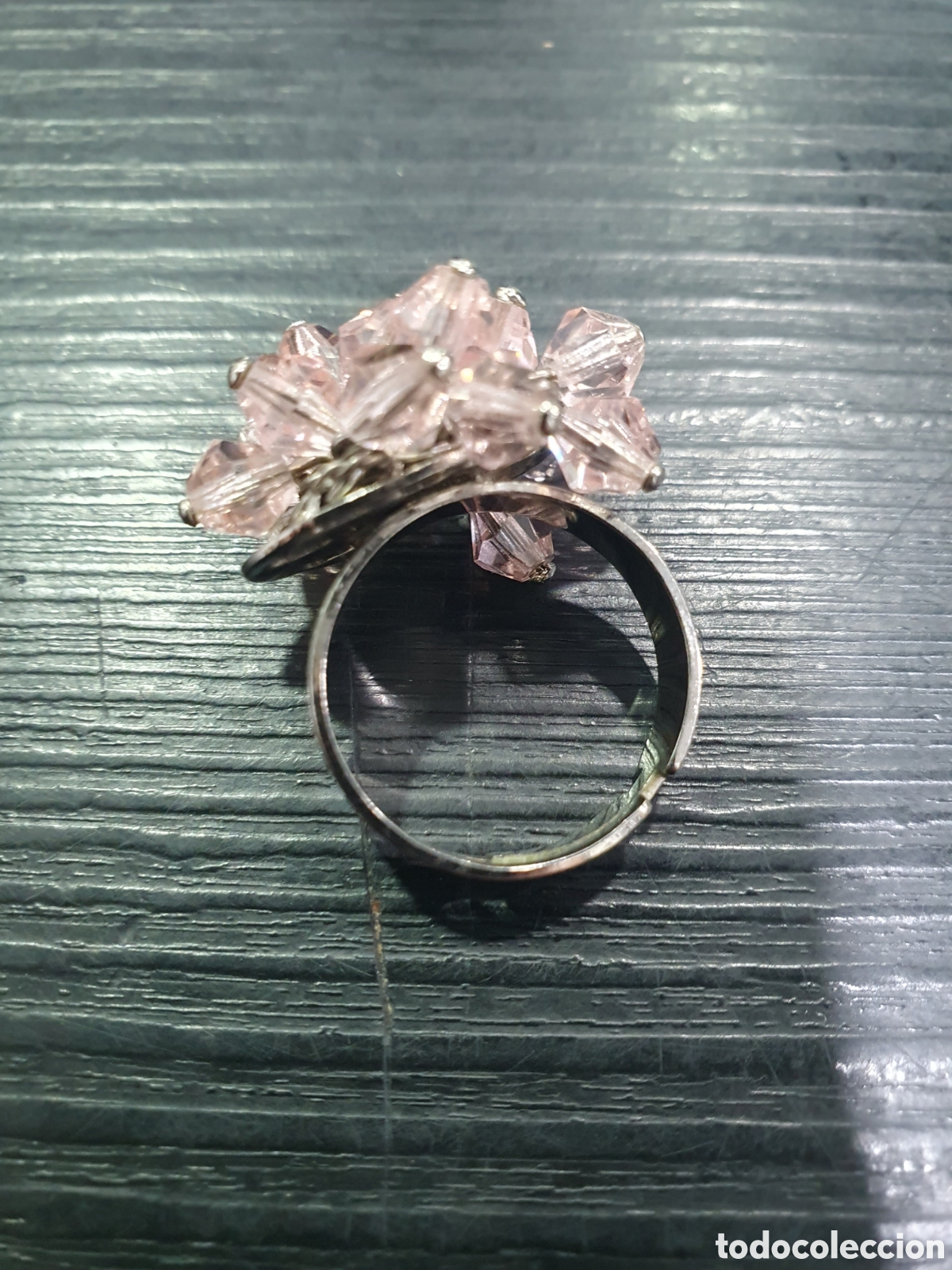 Joyeria: Anillo piedras rosas ajustable. (L62) - Foto 2
