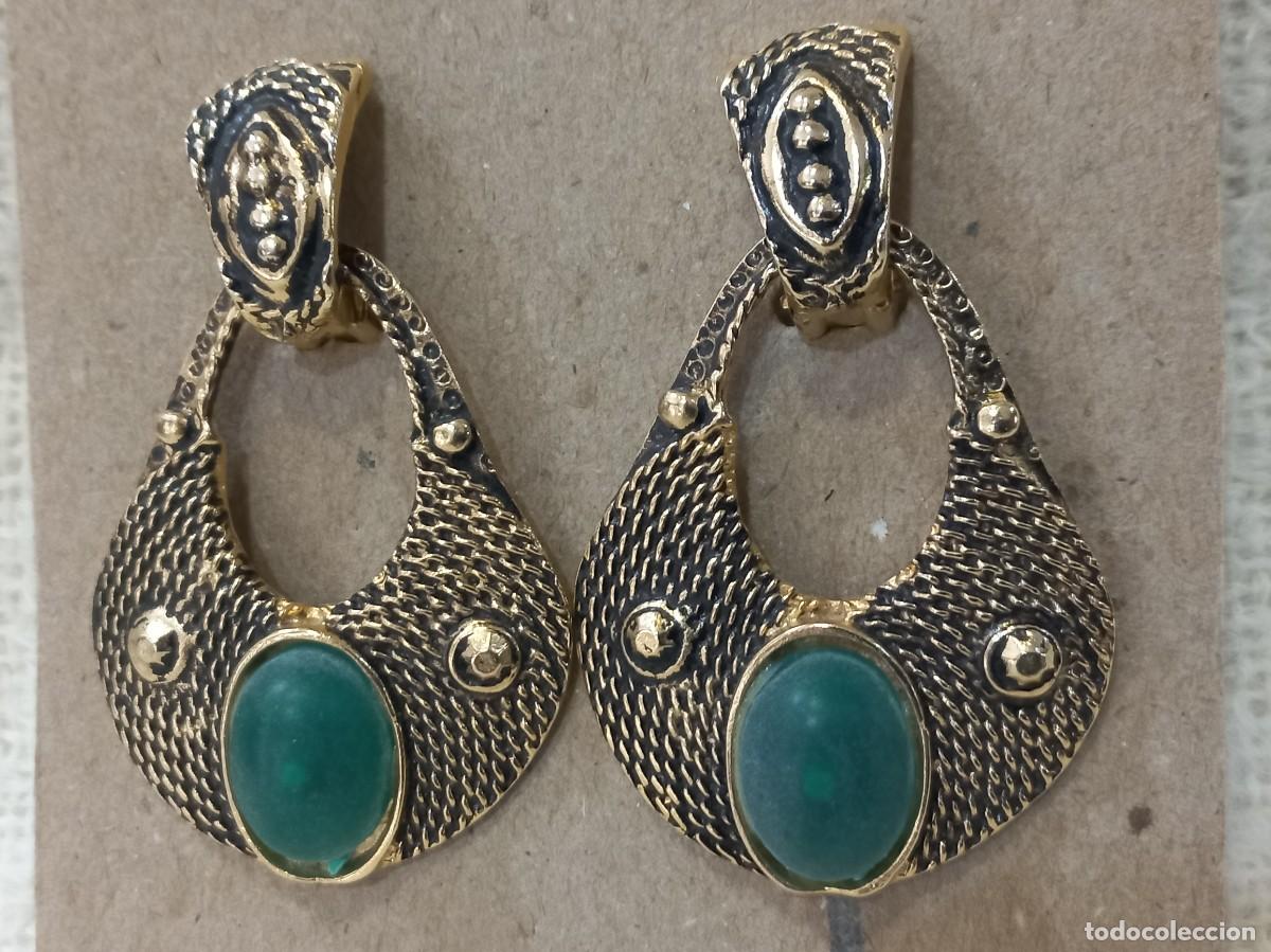 Joyeria: PENDIENTES (ARILLA) isabelinos-cord&oacute;n-verde mate - Foto 1