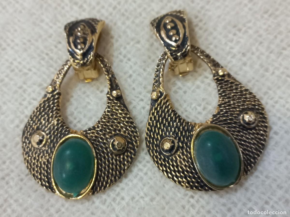 Joyeria: PENDIENTES (ARILLA) isabelinos-cord&oacute;n-verde mate - Foto 2