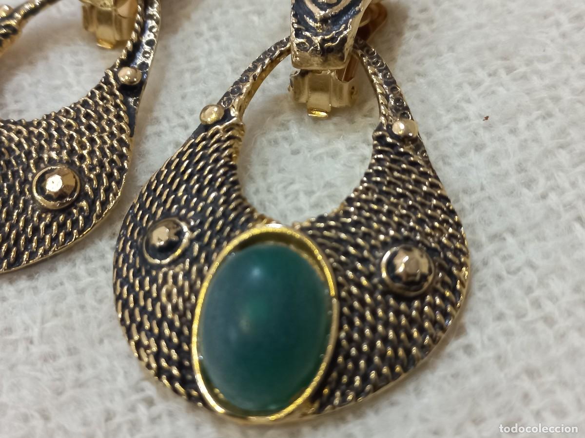 Joyeria: PENDIENTES (ARILLA) isabelinos-cord&oacute;n-verde mate - Foto 4