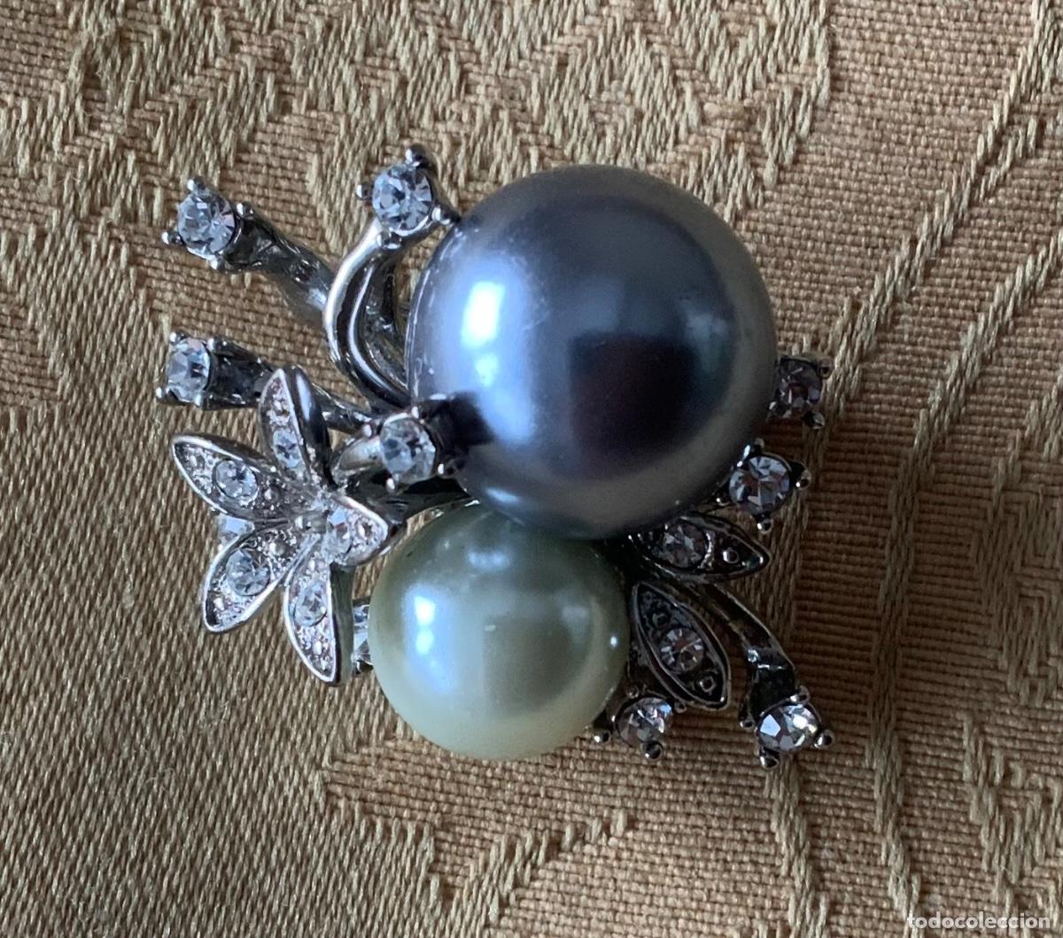 Joyeria: BROCHE VINTAGE PERLAS Y FLORES - Foto 3