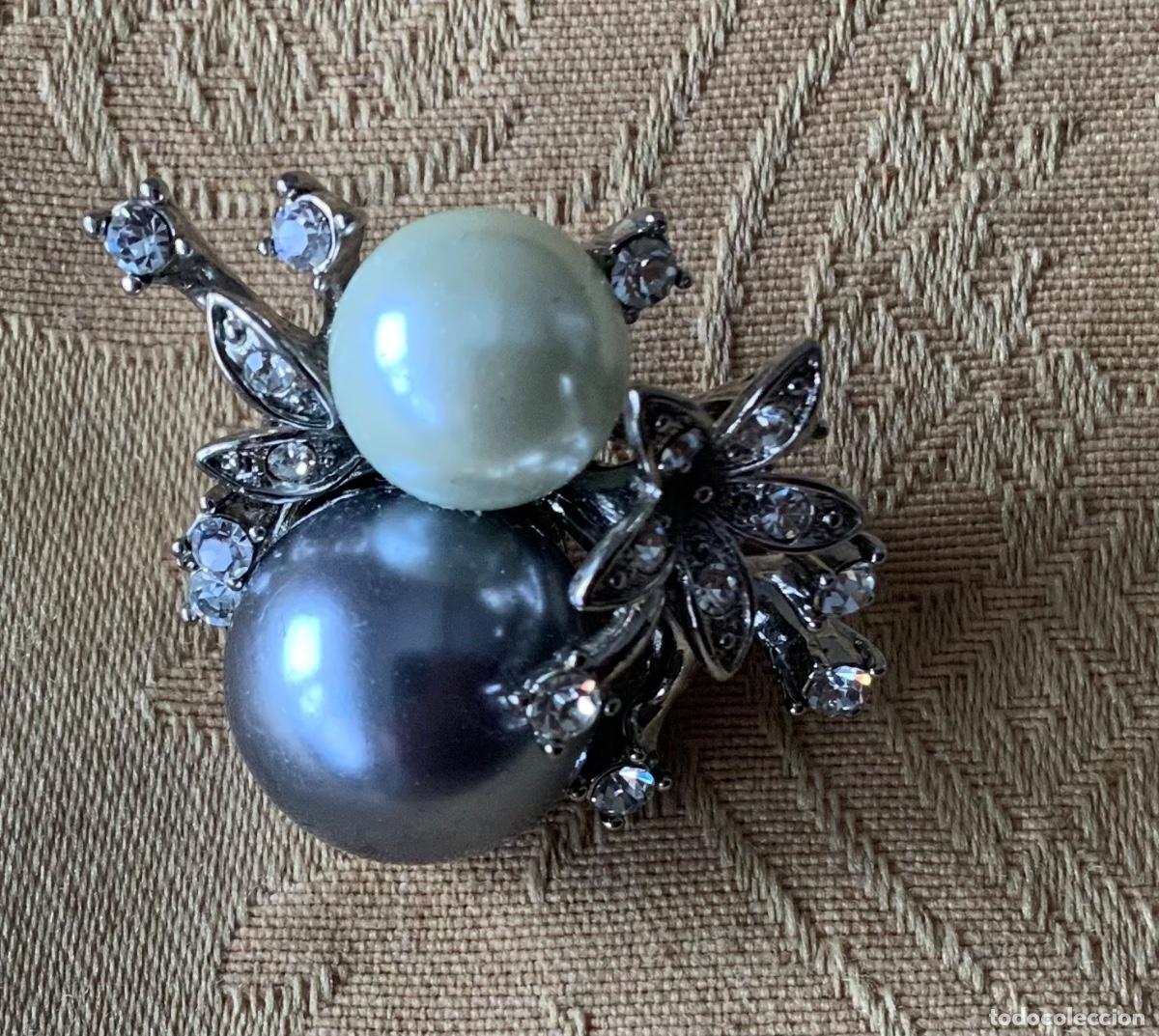 Joyeria: BROCHE VINTAGE PERLAS Y FLORES - Foto 4