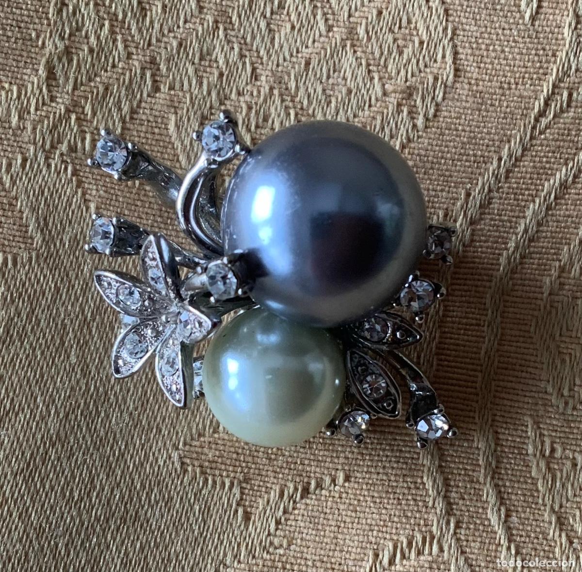 Joyeria: BROCHE VINTAGE PERLAS Y FLORES - Foto 7