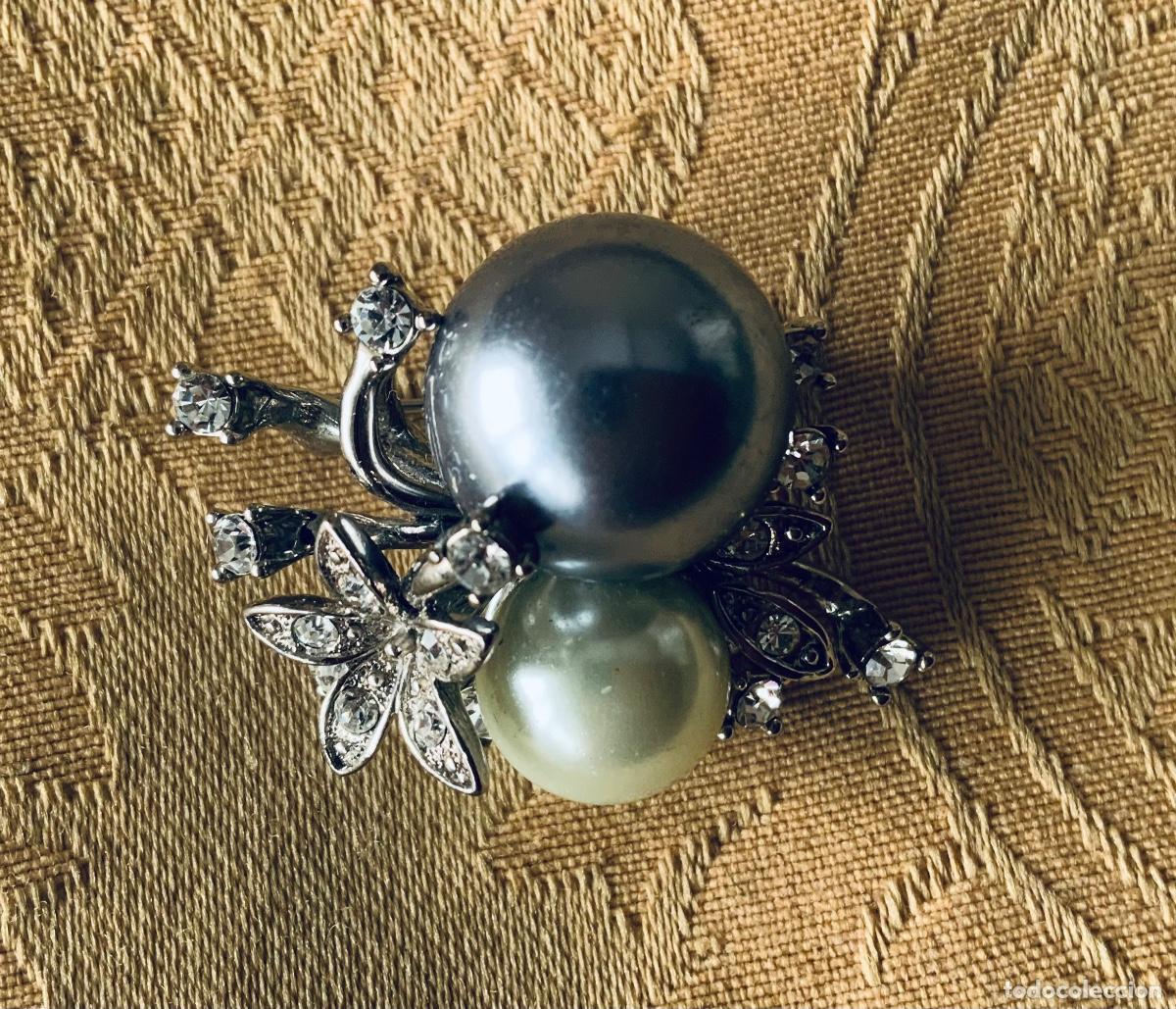 Joyeria: BROCHE VINTAGE PERLAS Y FLORES - Foto 8