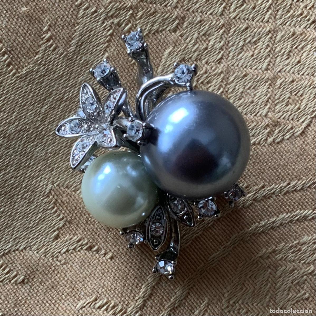 Joyeria: BROCHE VINTAGE PERLAS Y FLORES - Foto 6