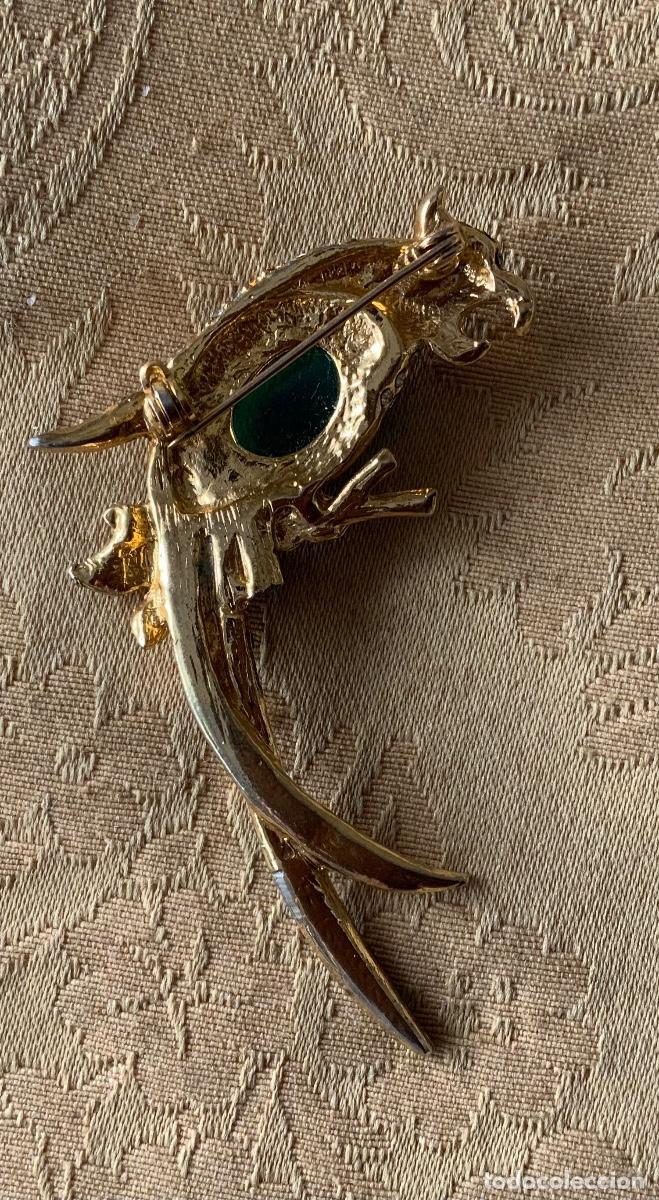 Joyeria: BROCHE VINTAGE PAJARO TROPICAL VERDE - Foto 5