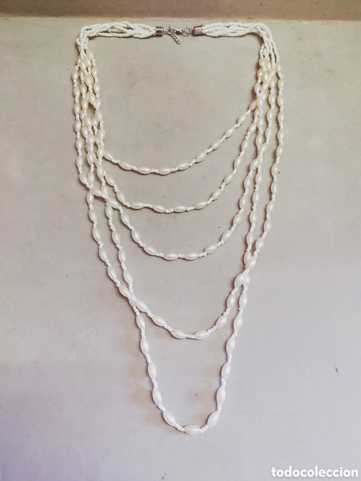Joyeria: COLLAR LARGO CARIAS VUELTAS SIMIL PERLAS. - Foto 9