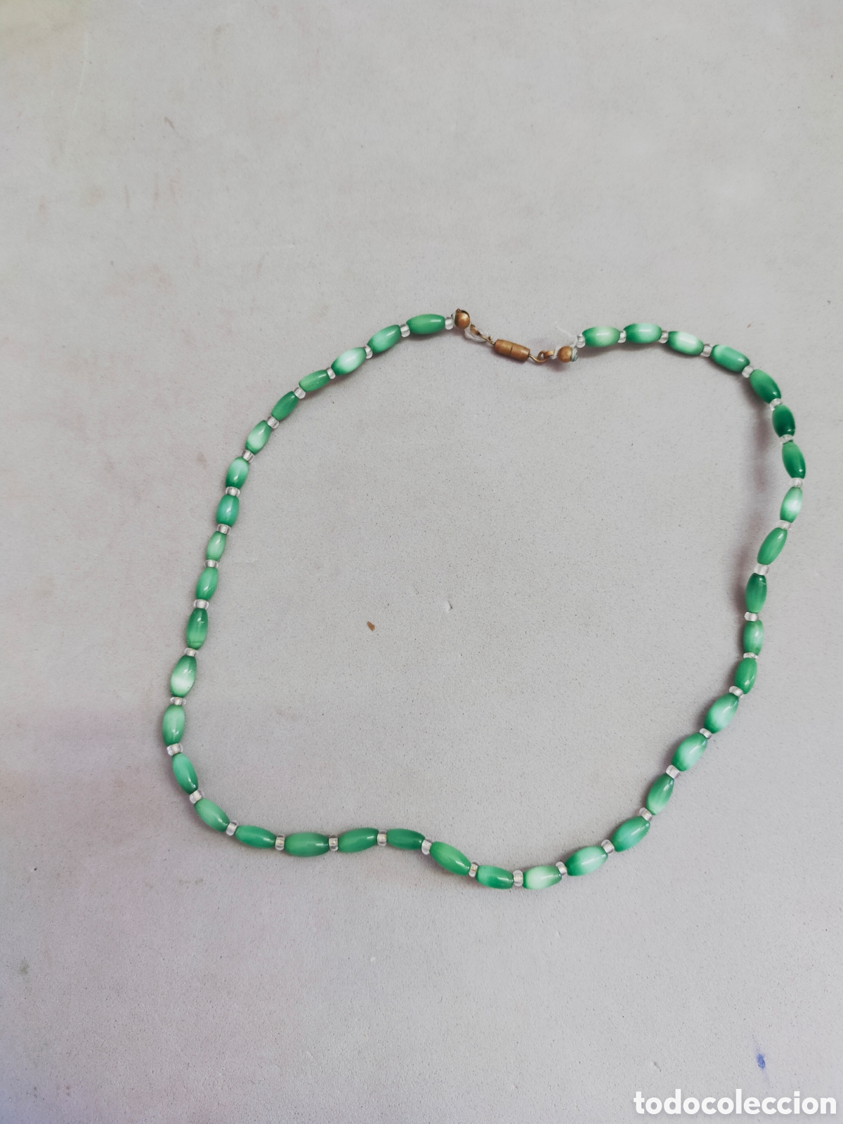 Gioielleria: COLLAR BISUTERIA DE CUENTAS VERDES. GARGANTILLA.