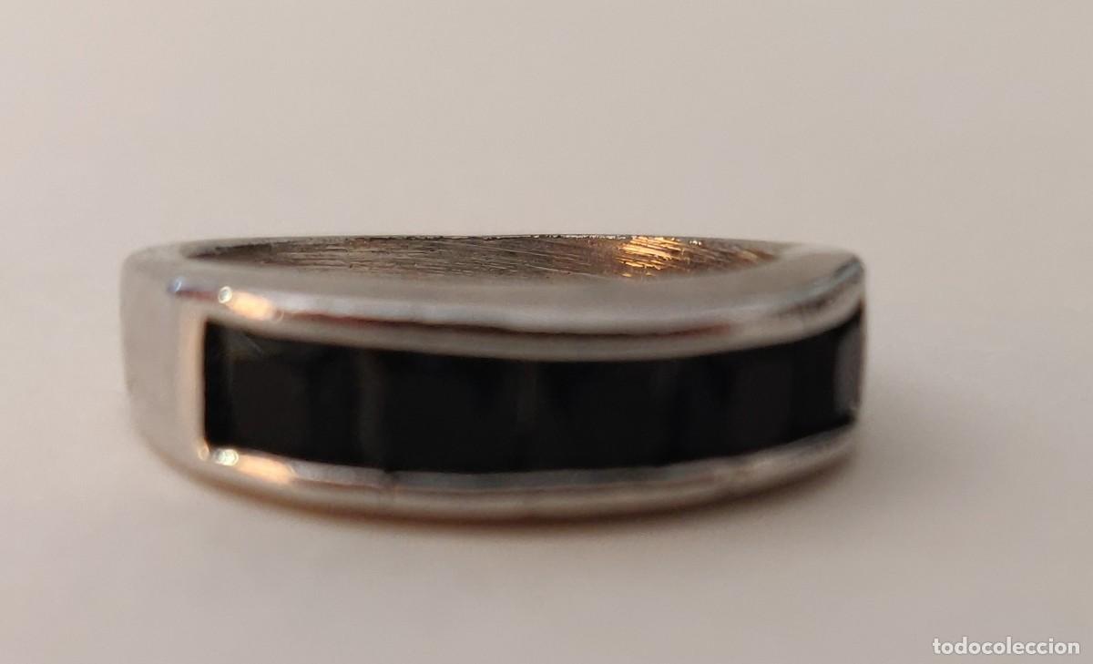 Joyeria: Anillo Plateado con Piedras Negras - Foto 5