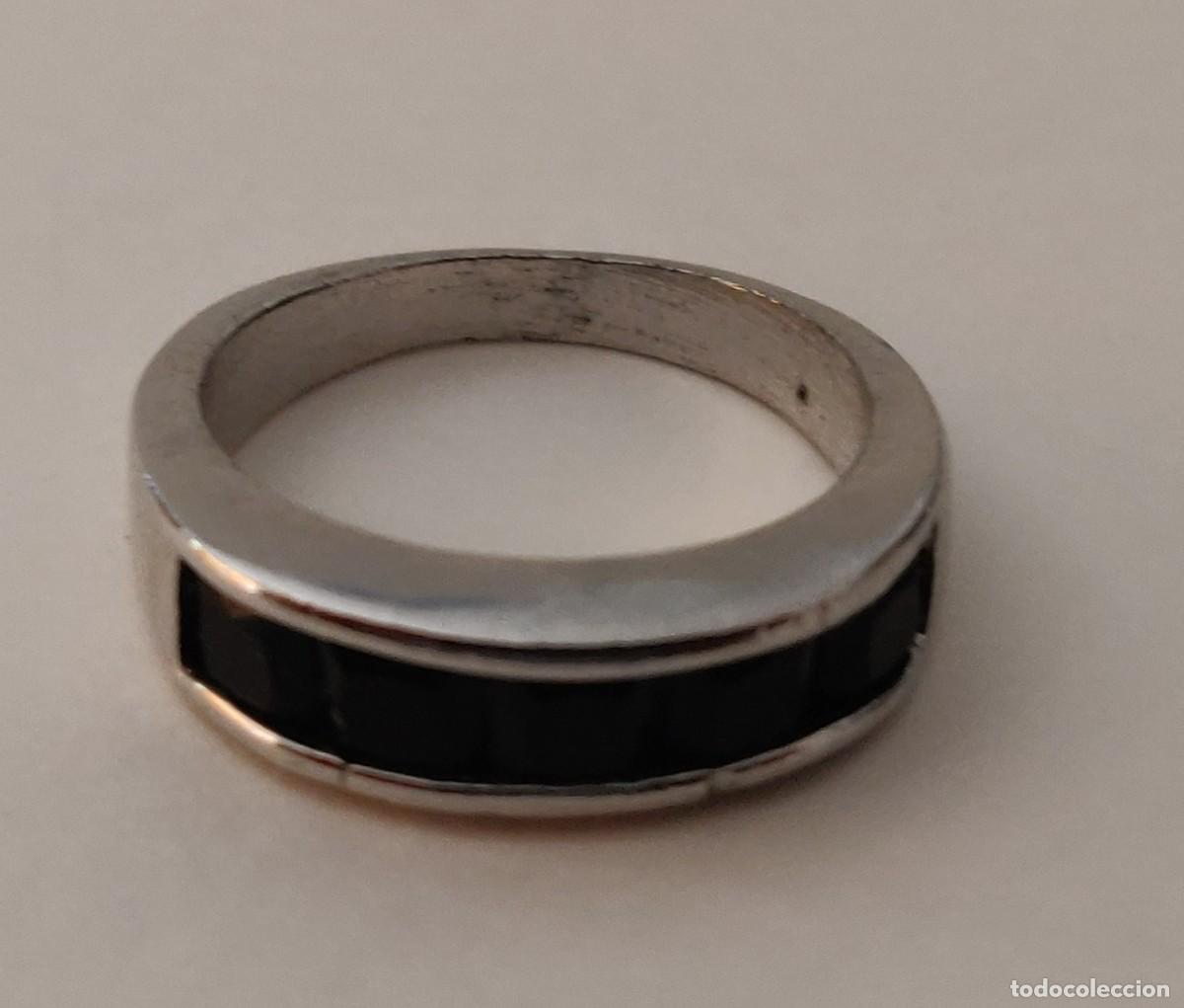 Joyeria: Anillo Plateado con Piedras Negras - Foto 6