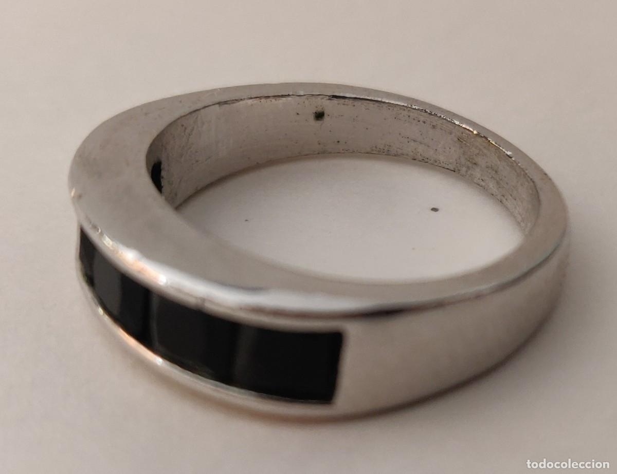 Joyeria: Anillo Plateado con Piedras Negras - Foto 7