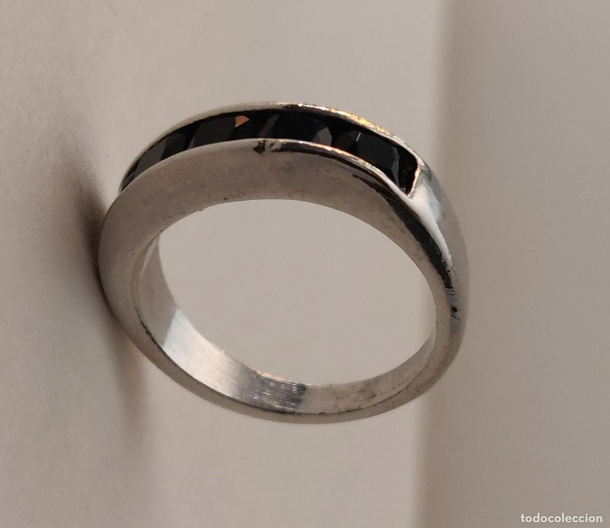 Joyeria: Anillo Plateado con Piedras Negras - Foto 11