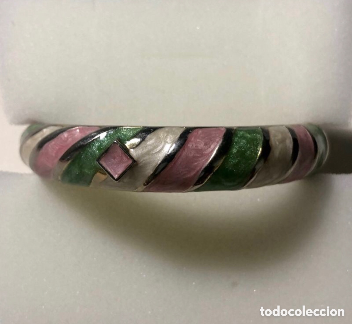 Joyeria: Lote dos pulseras r&iacute;gidas esmaltadas. ASM - Foto 2