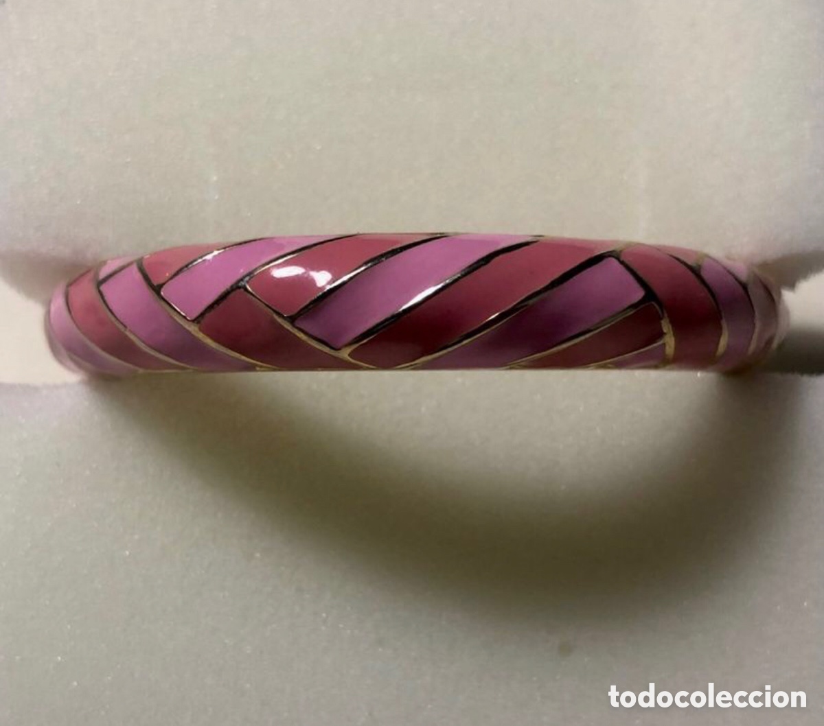 Joyeria: Lote dos pulseras r&iacute;gidas esmaltadas. ASM - Foto 3