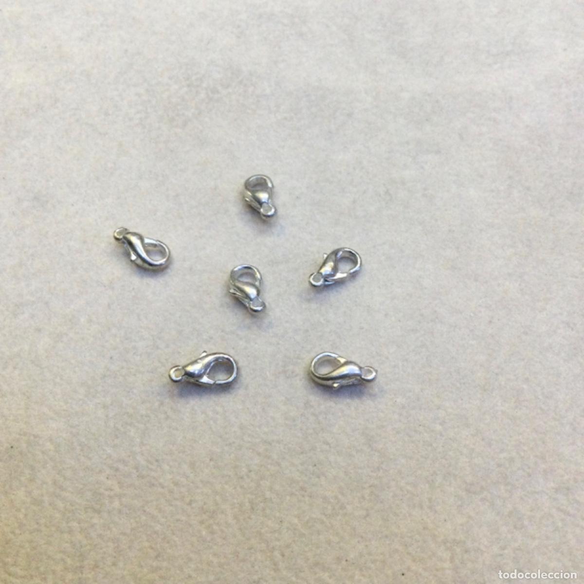 Joyeria: Fornituras. Mosquetones para pulseras o collares. 10 mm. Lote de 6