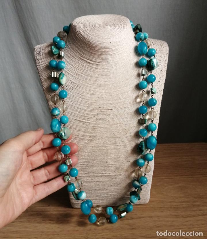 Joyeria: COLLAR LARGO CUENTAS Azules, N&Aacute;CAR, CONCHA. - Foto 3
