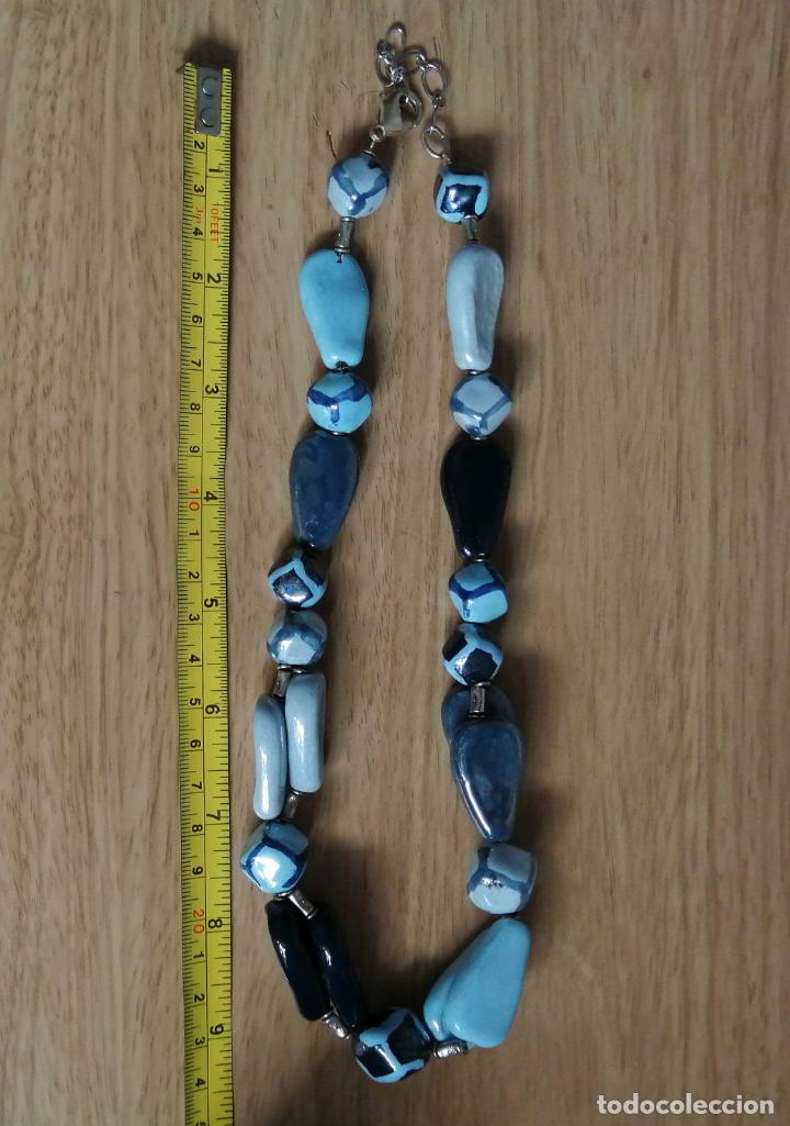 Joyeria: COLLAR CORTO, CUENTAS DE CRISTAL AZULES. - Foto 4