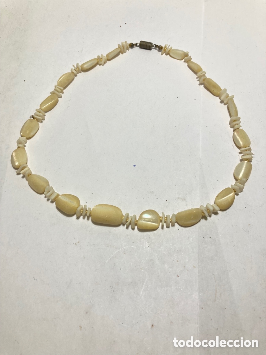 Gioielleria: Collar nacar natural tallados 42cm COLL5