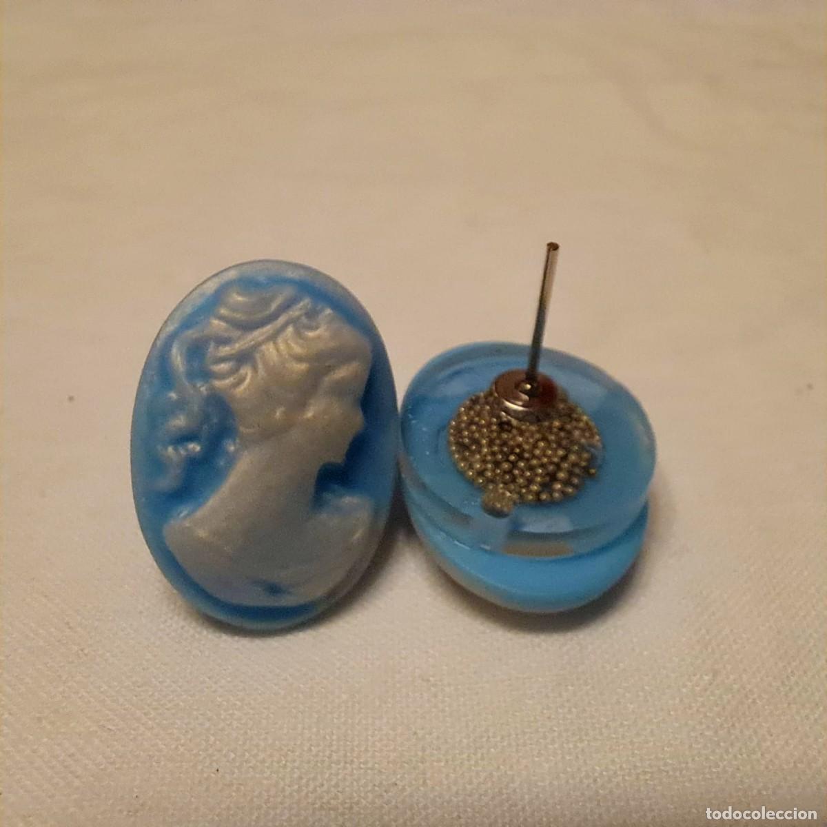 Joyeria: Pendientes busto mujer color azul - Foto 1