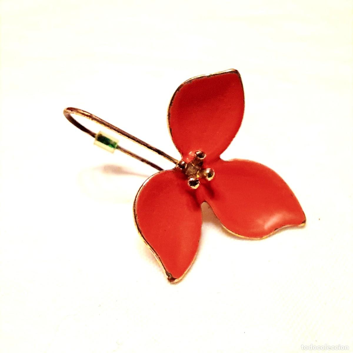 Joyeria: Pendiente dorado y rosa (desparejado) - Foto 1