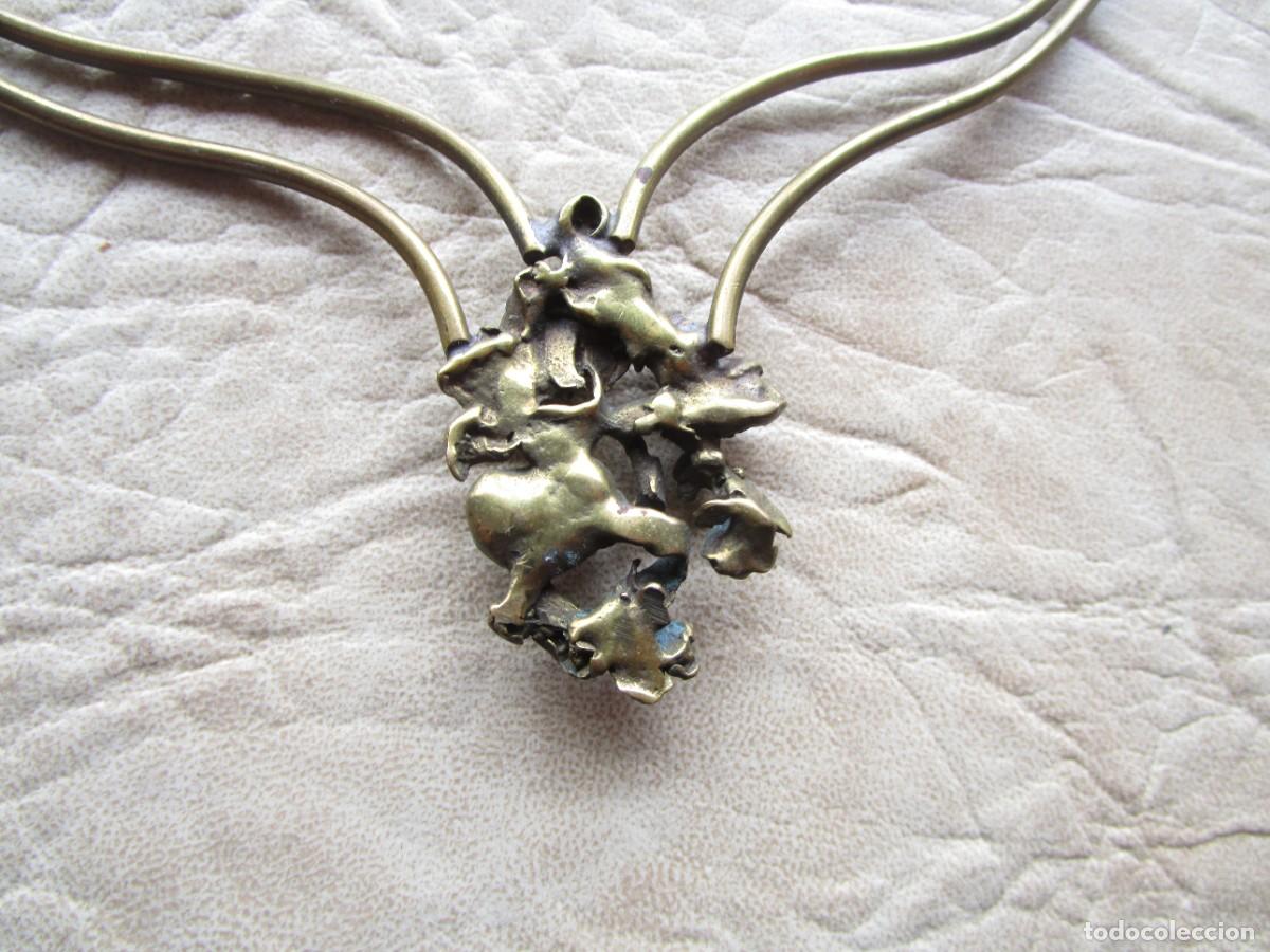 Joyeria: antiguo colgante debronce artesanal - Foto 7