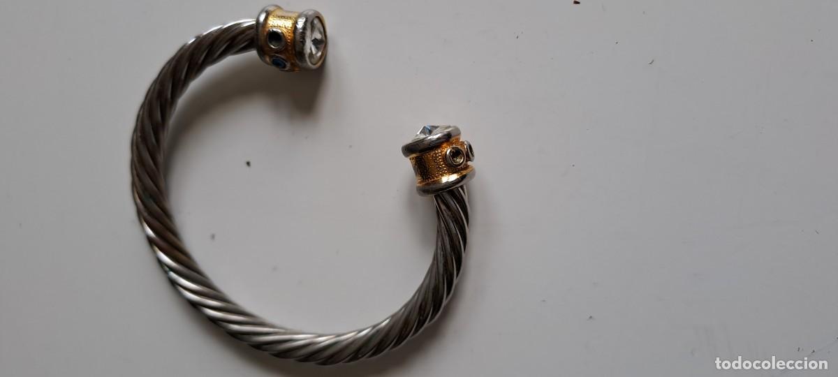 Joyeria: Pulsera de cable trenzado y cristal - Foto 2