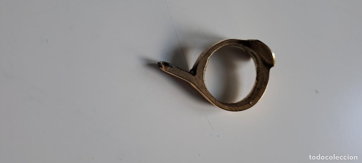 Joyeria: Anillo de bronce con raro ap&eacute;ndice. Hecho a mano - Foto 7