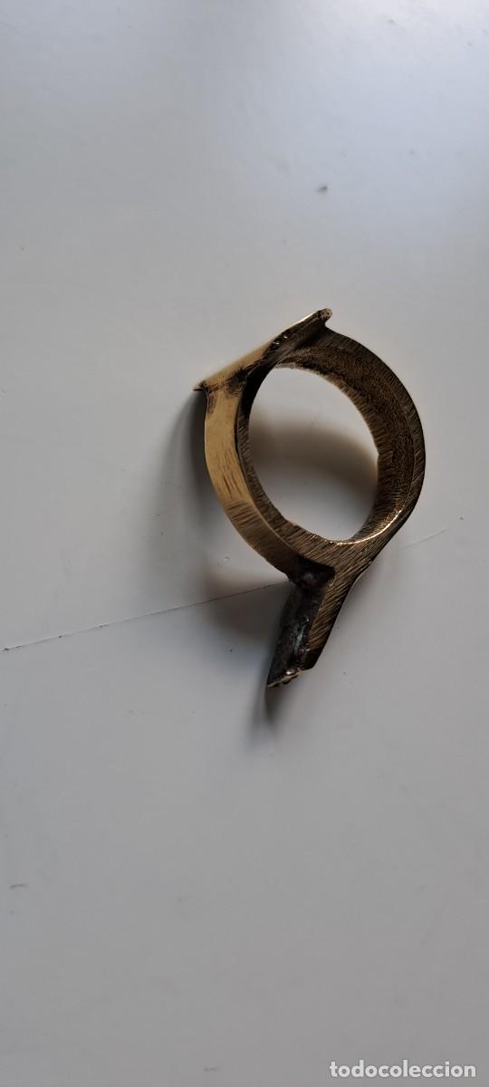 Joyeria: Anillo de bronce con raro ap&eacute;ndice. Hecho a mano - Foto 8
