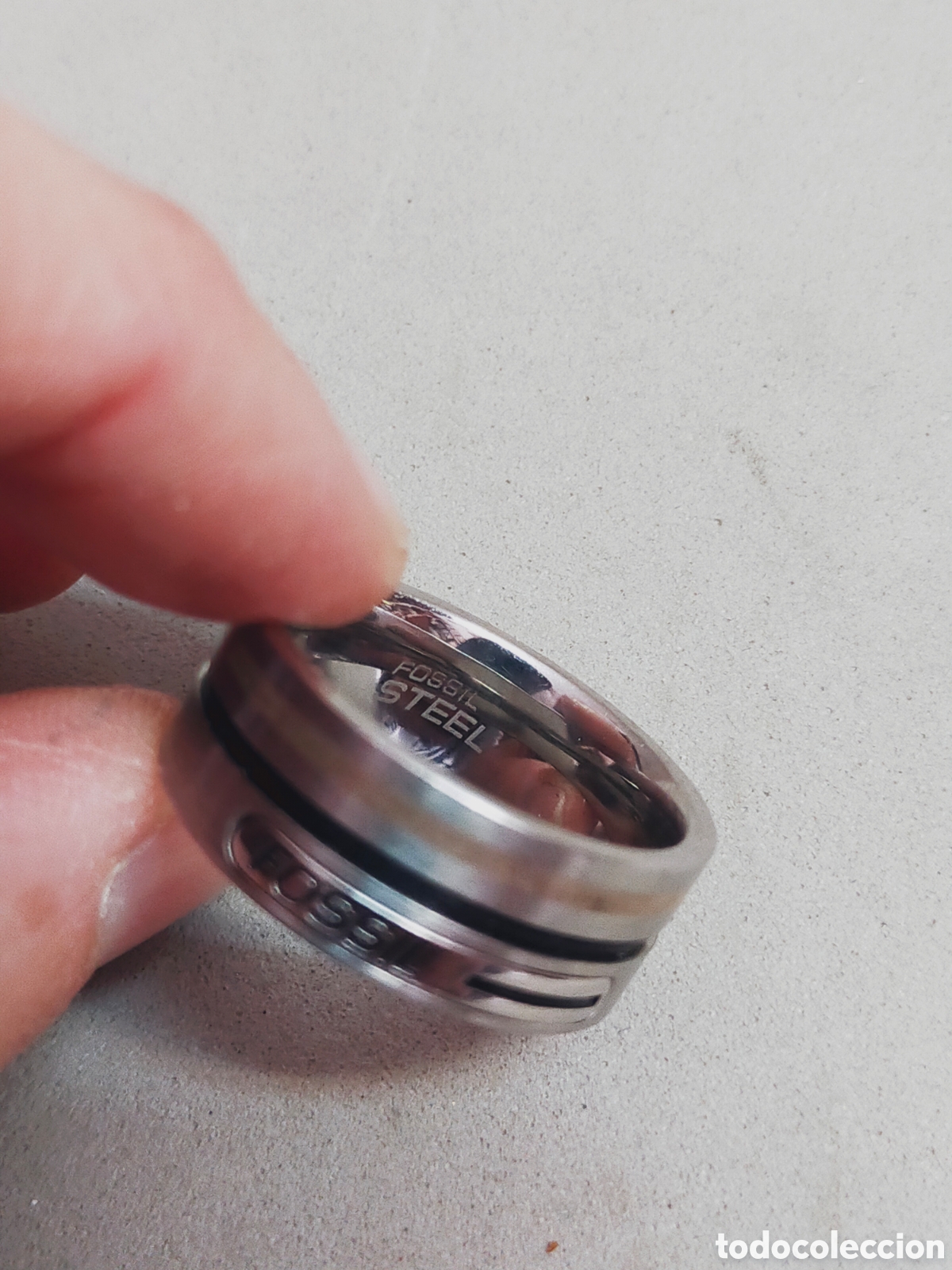 Joyeria: ANILLO O SORTIJA FOSSIL. EN ACERO. - Foto 3