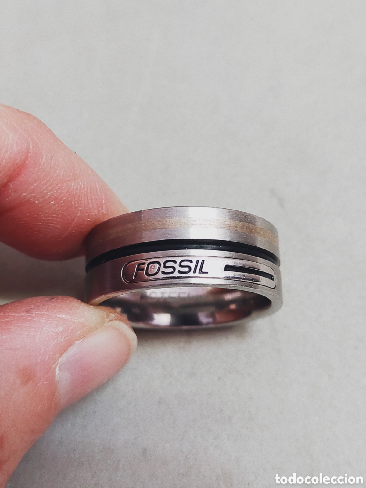 Joyeria: ANILLO O SORTIJA FOSSIL. EN ACERO. - Foto 4