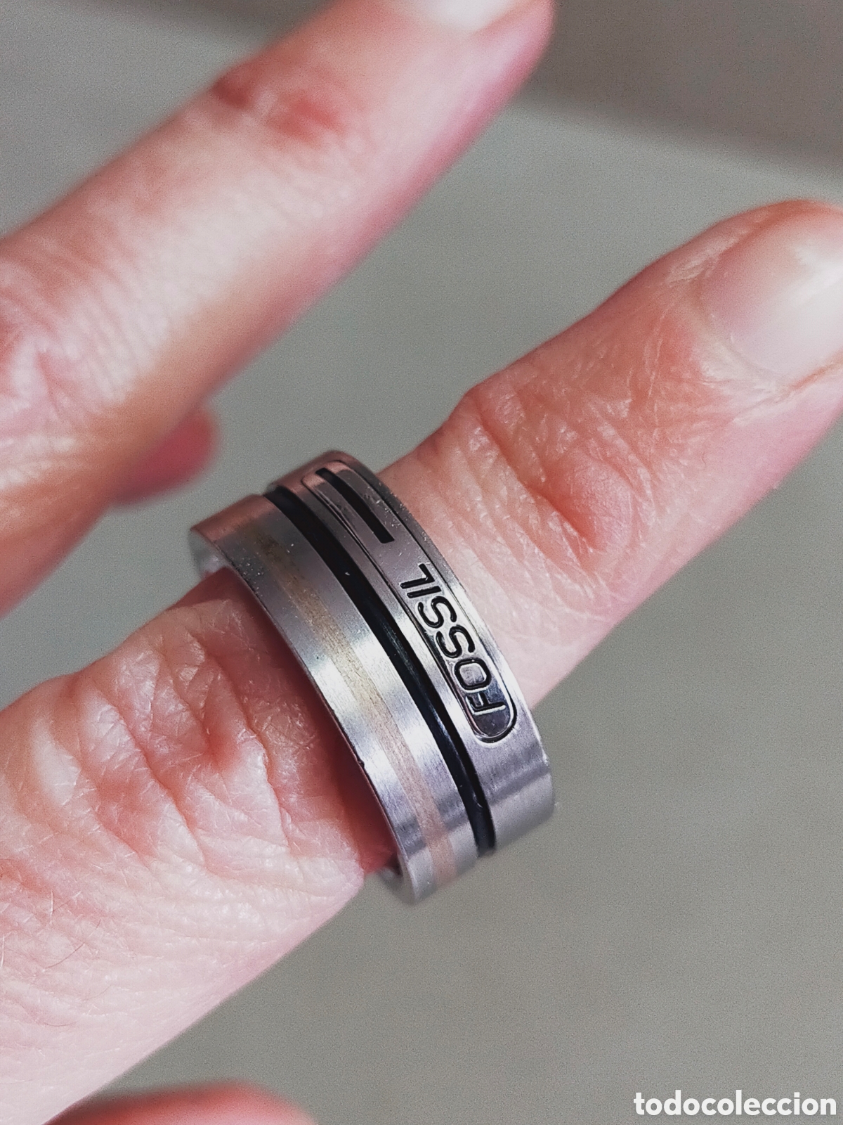 Joyeria: ANILLO O SORTIJA FOSSIL. EN ACERO. - Foto 5