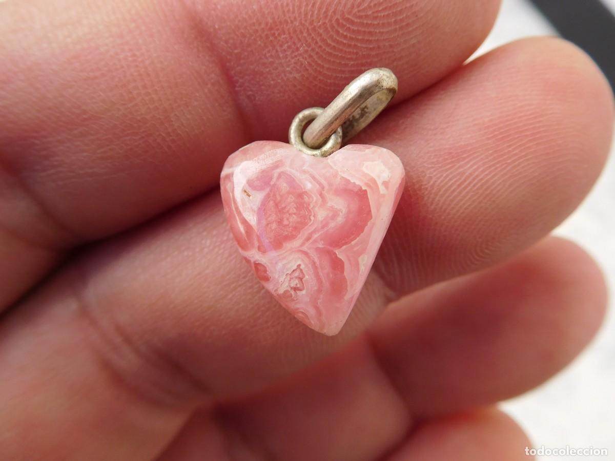 Joyeria: 10 corazones de mineral rosado - Foto 2