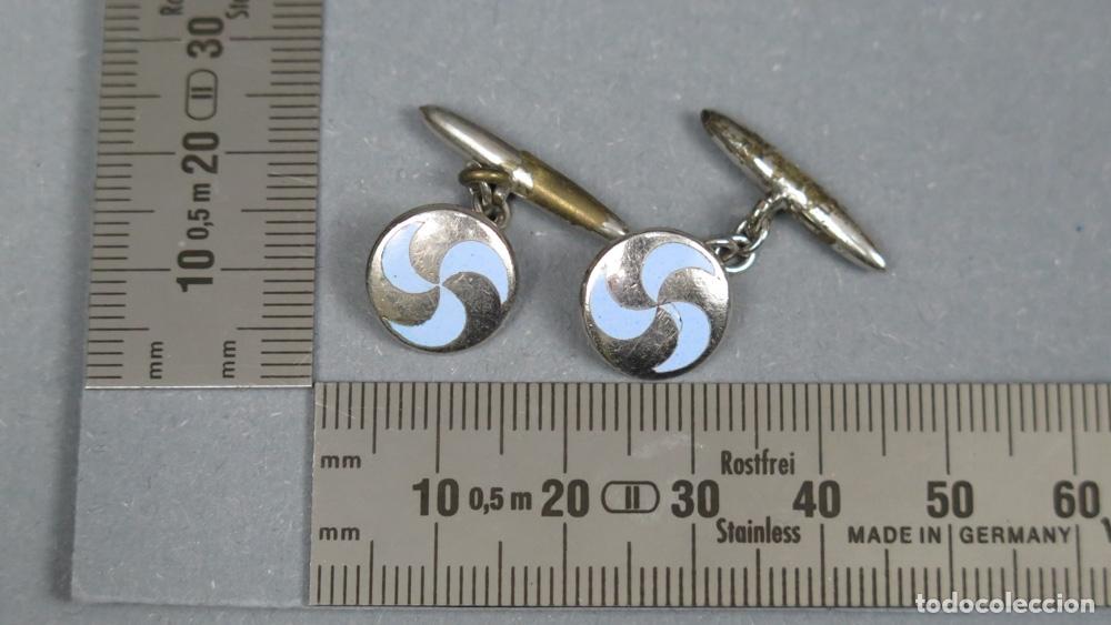 Joyeria: GEMELOS DE ESMALTE. TRISKEL. GALICIA. 1930 - Foto 1