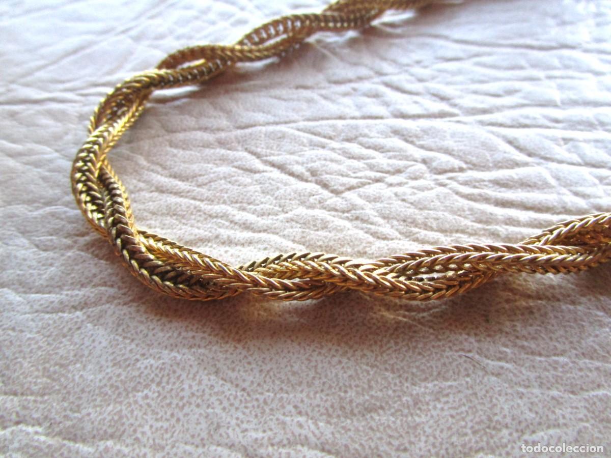 Joyeria: cadena bisuteria larga enrollada ba&ntilde;ada en oro - Foto 3