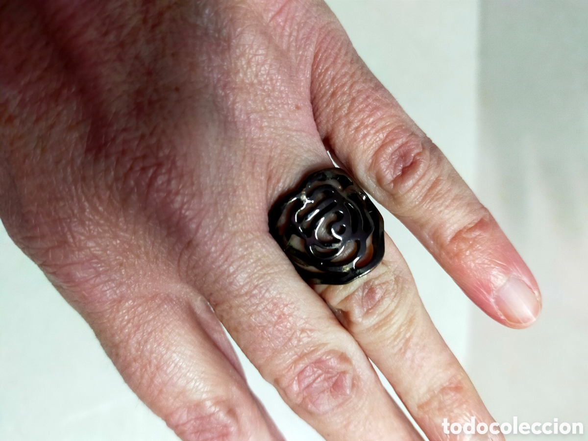 Joyeria: ANILLO DE METAL CON FORMA DE ROSA. - Foto 4