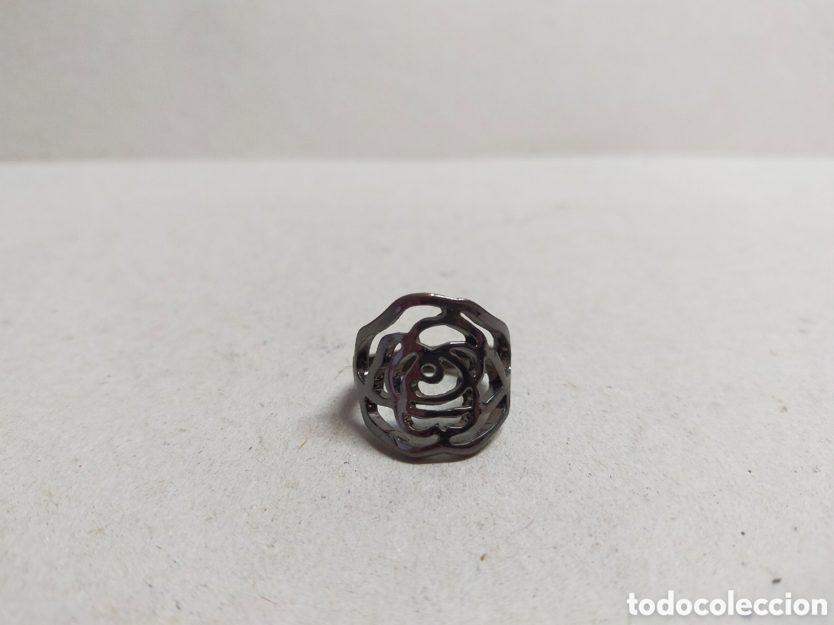 Joyeria: ANILLO DE METAL CON FORMA DE ROSA. - Foto 1