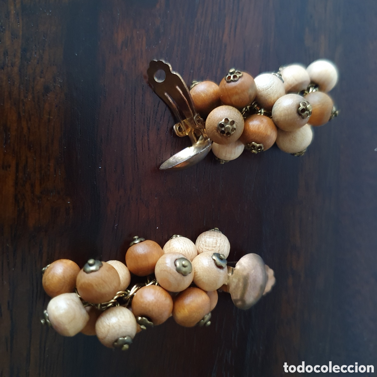 Joyeria: PENDIENTES MADERA 1950 - Foto 2