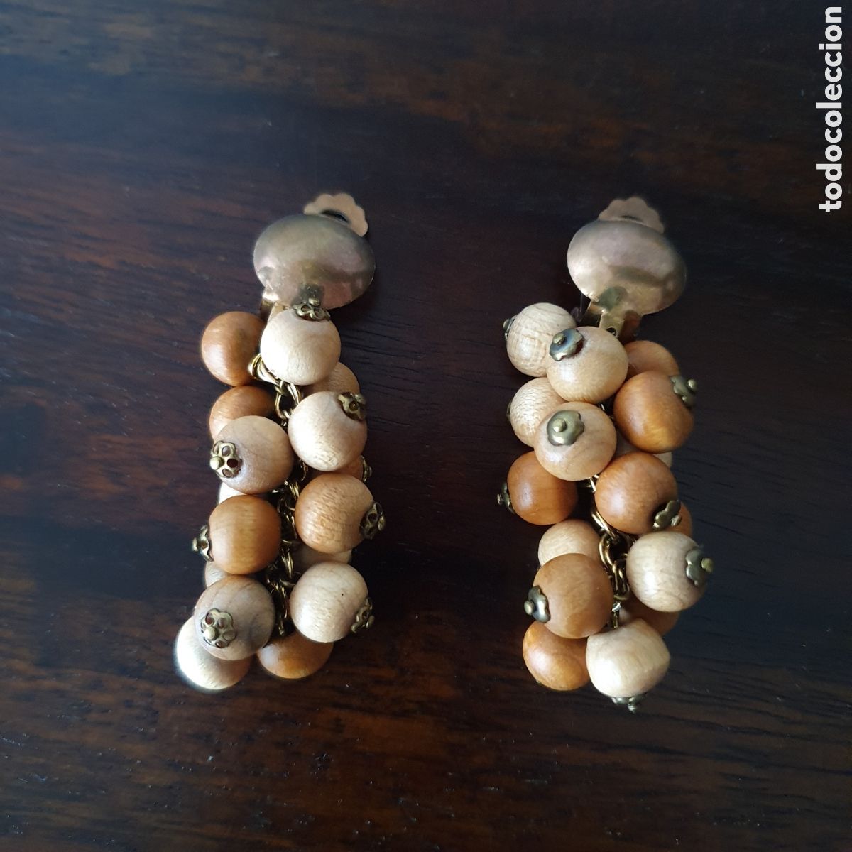 Joyeria: PENDIENTES MADERA 1950 - Foto 1
