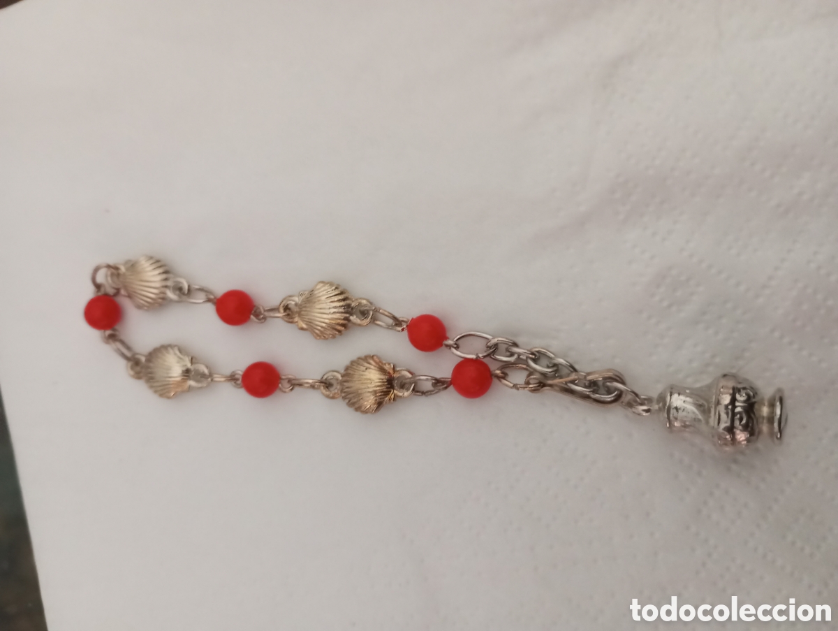 Joyeria: Pulsera con conchas y botafumeiro metal y bolas de pl&aacute;stico - Foto 1