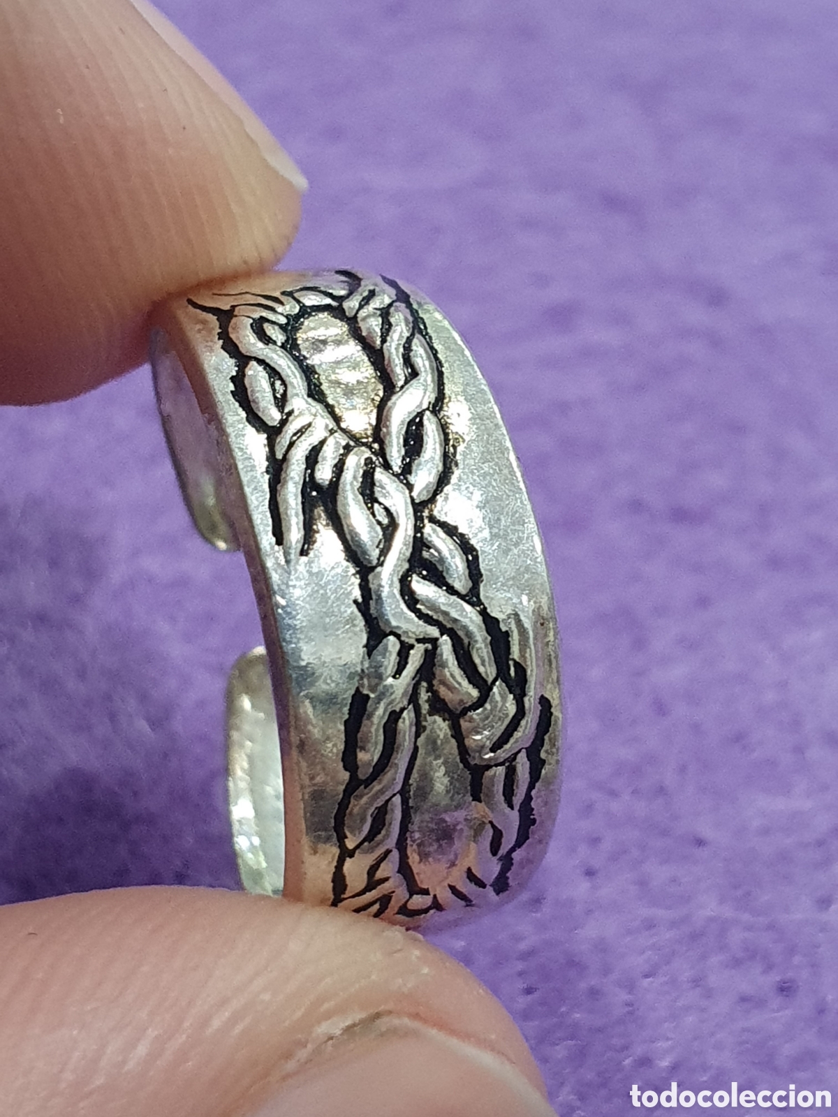 Joyeria: Anillo plateado ajustable. (L91) - Foto 2