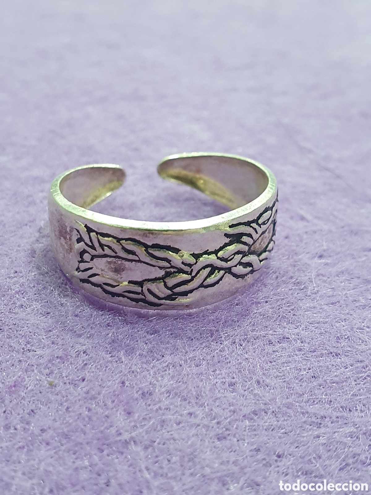 Joyeria: Anillo plateado ajustable. (L91) - Foto 1