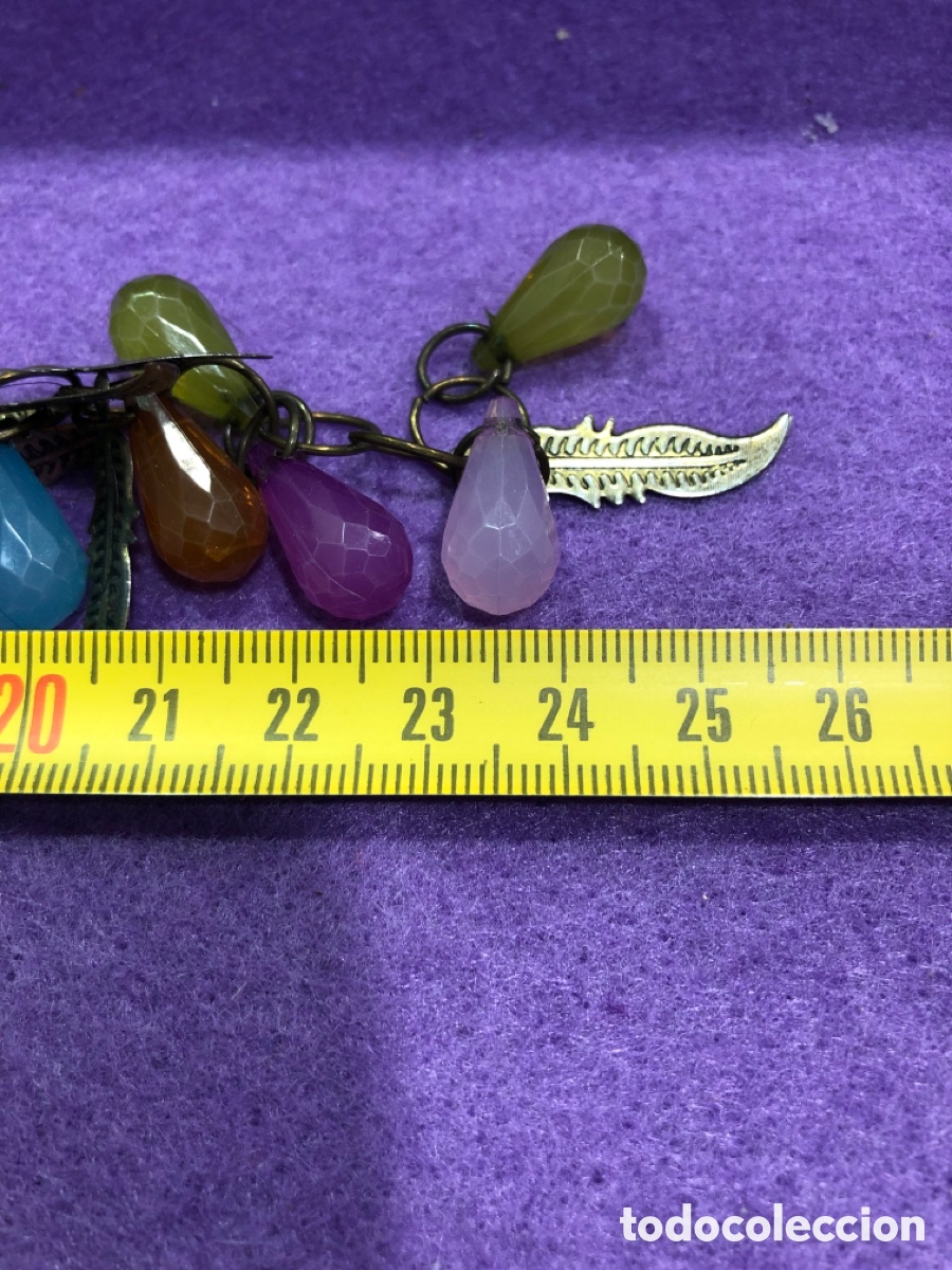 Joyeria: Pulsera de plumas y gotas de colores (L100F) - Foto 2