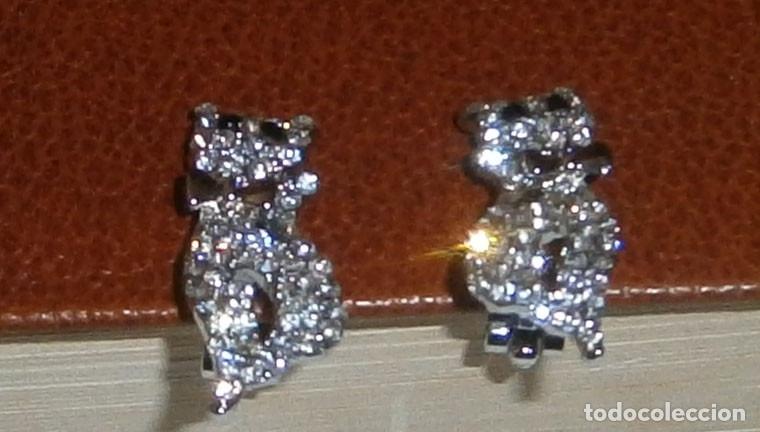 Joyeria: pendientes forma de gatos brillantes - Foto 1