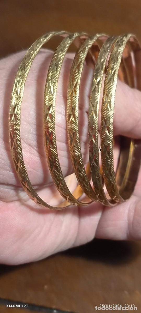 Joyeria: 5 PULSERAS AROS DORADOS - Foto 1