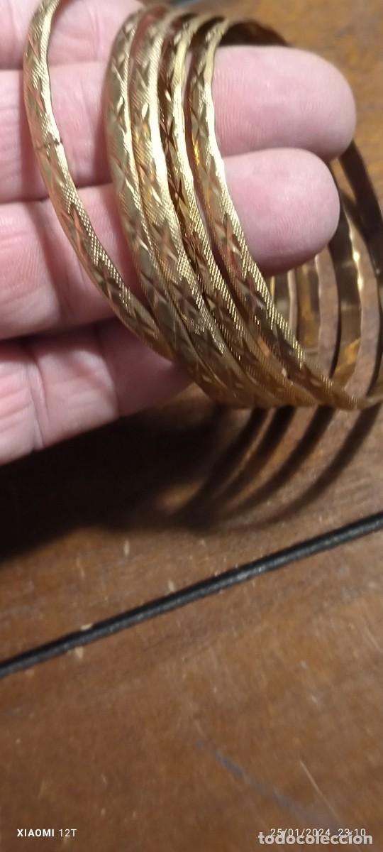 Joyeria: 5 PULSERAS AROS DORADOS - Foto 2